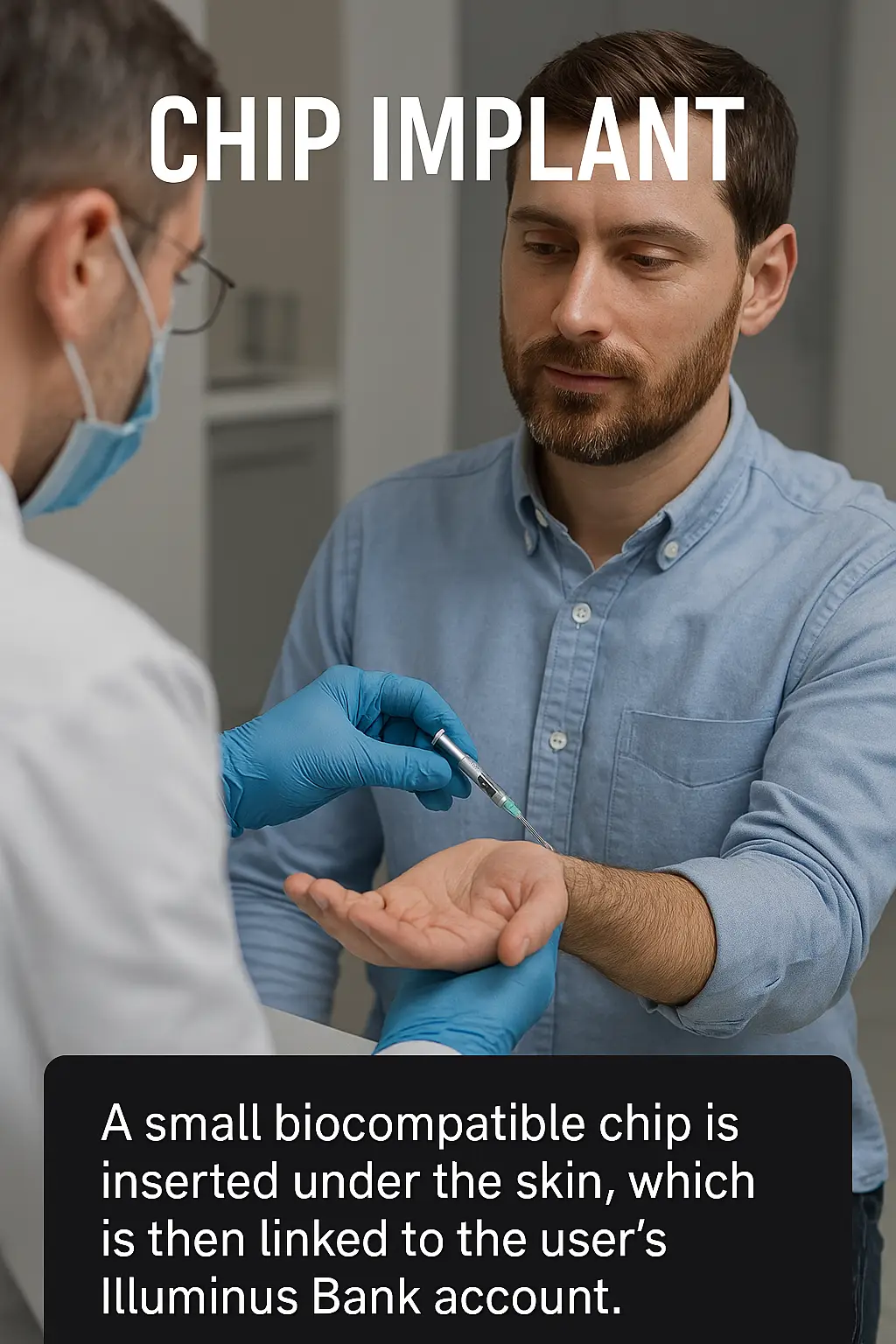 Illuminus Bank Customer Getting A Chip-Implant